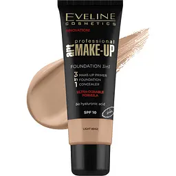 Тональний крем Eveline Professional Art Make-Up 3 в 1 SPF 10 відтінок Бежевий 30 мл