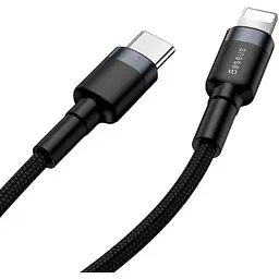 Кабель Baseus Cafule Type-C to Lightning PD 18 W 1 м CATLKLF-G1 Black-Grey (CATLKLF-G1) - мініатюра 5