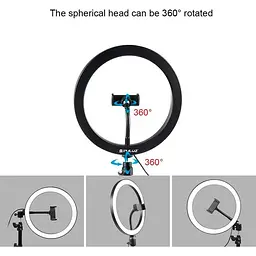 Кільцева USB LED лампа Puluz PU407 11.8" - мініатюра 2