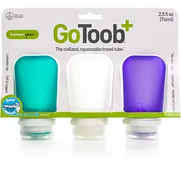Набір ємностей для косметики Humangear GoToob+ 3-Pack Medium Синій-Фіолетовий - мініатюра 2