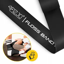 Стрічка компресійна для флосингу 4FIZJO Floss Band 207 x 5 x 0.1 см Black (P-5905973405256) - мініатюра 5