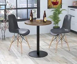 Обідній стіл круглий BS-450 Діаметр 60 см Loft Design (Горіх Модена)
