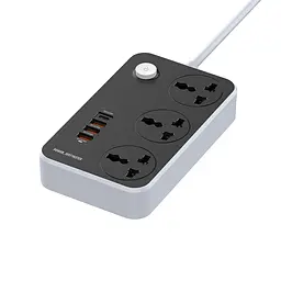 Мережевий фільтр-подовжувач ColorWay 3 розетки / 4 USB 2 м Black (CW-CHU34PDB) - мініатюра 5