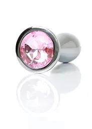 Анальна металева пробка Plug-Jewellery Silver PLUG- Rose M Boss Series 64-00147 100346 - мініатюра 6