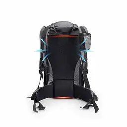 Рюкзак туристичний Naturehike Rock NH20BB113, 40+5 л, чорний - мініатюра 2