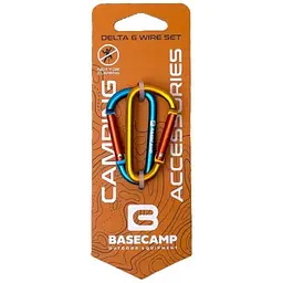Набір карабінів Base Camp Delta 6 Straight Set 2 шт Blue/Orange (1033-BCP 61416)