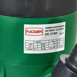 Насос занурювальний дренажний Nowa DC C750f для чистої води (148548) - мініатюра 5