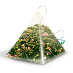 Чай Tea Moments Sparkling Strawberry зелений 20х1.8 г пірамідки (tm.02920) - мініатюра 3
