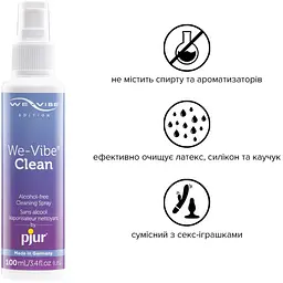 Антибактеріальний спрей Pjur We-Vibe CLean 100 мл без спирту та ароматизаторів - мініатюра 2