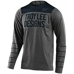 Велоджерсі Troy Lee Designs Skyline L/S Jersey PinStripe Heather Grey S (1106-341018012)