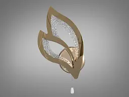 Світильник настінний LED Diasha 2455/1G, 17W, золотий, сучасний стиль для вітальні, коридору, кухні, офісу, кафе
