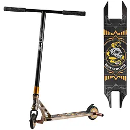 Самокат трюковий Best Scooter з пегами Чорно-жовтий 000254820