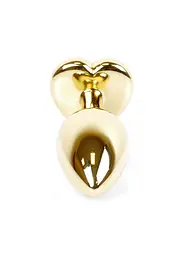Анальна пробка - Jewellery Gold Heart PLUG- Green - мініатюра 6