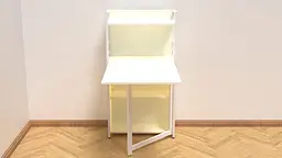Стіл книжка з етажеркою Практик 1 Ferrum-decor 1200x640x990 Білий метал ДСП Біле 16 мм (FRD-104618) - мініатюра 2