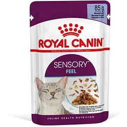 Набір вологого корму для дорослих котів Royal Canin Sensory Feel Jelly шматочки в желе 1.02 кг (12 шт. х 85 г) - мініатюра 2