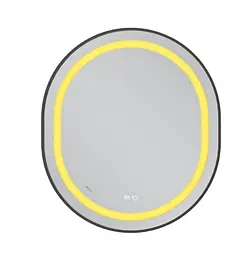 Дзеркало Mixxus Premium ELLIPSE MV05-80x70-REVERSE BLACK (LED Touch, Anti-fog (3-6kK)) (MP6646) - мініатюра 4