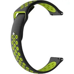 Ремінець DK CDK для Oppo Watch X 22mm Silicone Sport Band Nike (011907) (black / green)