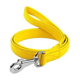 Повідець для собак WAUDOG Glamour шкіряний M-XXL жовтий (33768)