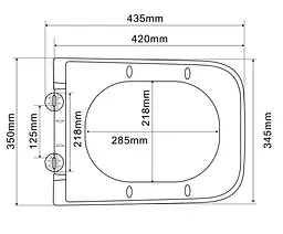 Унітаз підвісний Mixxus Premium Quadro-0305-R 510x350x345 мм Rimless MP6656, Графит - мініатюра 4
