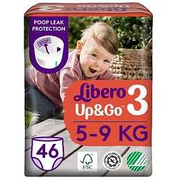 Підгузки Libero Up&Go Розмір 3 (5-9 кг) 46 шт (7322541742076)