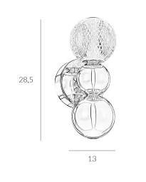 Бра, настінний світильник Italux WL-83728-4W-3K-CH Oter Led 1x4W 3000K 220Lm IP20 Chrome - мініатюра 2
