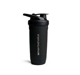 Шейкер спортивний SmartShake металевий Reforce Stainless Steel 30oz/900 мл Black (11150103) - мініатюра 1