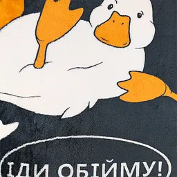 Плед Love You Гуси флісовий 200x220 см чорний (8284) - мініатюра 4