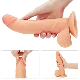 Страпон LoveToy Easy Strapon Set 8.5'' 21.5 см тілесний - мініатюра 5