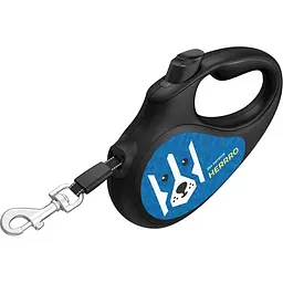 Повідець-рулетка для собак Waudog R-leash Патрон, світловідбиваючий, XS, до 12 кг, 3 м, чорний - мініатюра 4