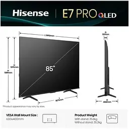 Телевізор Hisense 85E7Q PRO - мініатюра 2