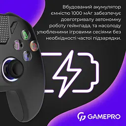 Геймпад GamePro GPS20BDOC 2.4G/BT 5.1/USB бездротовий із зарядною станцією Switch/PS/PC/iOS/Android RGB Black (GPS20BDOC) - мініатюра 11