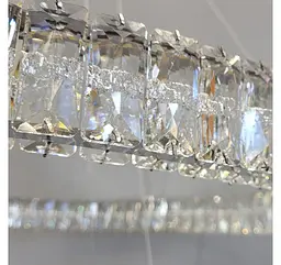 Двоярусна хромована кришталева LED люстра-кільця Artlight 8219-70+50CH - мініатюра 6