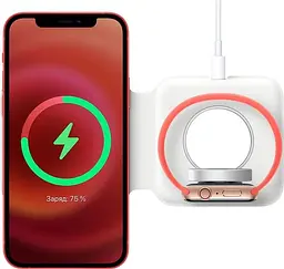 Подвійний бездротовий зарядний пристрій Apple MagSafe Duo Charger (MHXF3) - мініатюра 4