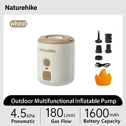 Міні насос - нічник - вентилятор Naturehike CNK2300DQ022 бежевий - мініатюра 6
