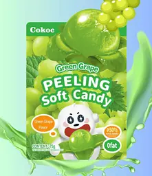 Желейні цукерки Cokoc Peeling Soft Candy Green Grape 75г - мініатюра 2