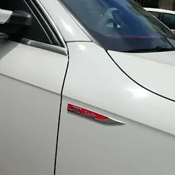 Емблема крила Audi 2шт 148×18мм червоні (метал) - мініатюра 3