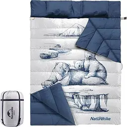 Спальний мішок двомісний Naturehike NH21MSD06, темно-синій - мініатюра 4