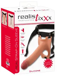Страпон Realistixxx Strap-On Sleeve, 19.5 см (тілесний) - мініатюра 3
