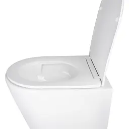 Унітаз підвісний Qtap Swan безободковий Ultra Quiet з сидінням Soft-close QT16335179W, Білий - мініатюра 4
