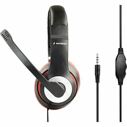 Навушники Gembird MHS-03-BKRD Black/Red (MHS-03-BKRD) - мініатюра 2