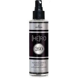 Чоловічий спрей-міст для тіла із феромонами Sensuva HE(RO) 260 Пройняті Body Mist for Him