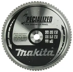 Диск пиляльний для сендвіч панелей 355х30 мм 80T Makita Specialized B-33607