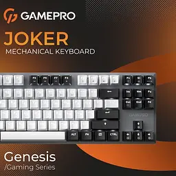 Клавіатура дротова GamePro Genesis Joker Outemu Red Swithes USB Gray (MK124G) - мініатюра 6