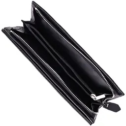 Вертикальний гаманець-клатч унісекс із натуральної шкіри ST Leather 22532 чорний - мініатюра 10