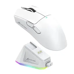 Мишка Ігрова Бездротова Attack Shark X11 22000 DPI PAW3311 з зарядною станцією white