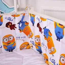 Суцільний борт в ліжечко MirSon Kids Time 20-0036 Minions 30х180 см (2200009665400) - мініатюра 3
