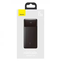 Зовнішній акумулятор Baseus павербанк Bipow Digital Display 15W 10000 mAh Black (PPDML-I01) - мініатюра 2