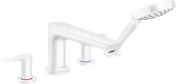 Змішувач Hansgrohe Talis E врізний на край ванни на 4 отвори Matt White 71748700 Білий матовий