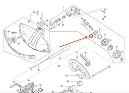 Вал приводу редуктора акумуляторної мотокоси Makita DUR369, UR007G, UR201C (136233-2) - мініатюра 2