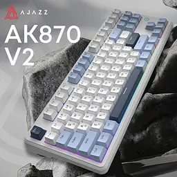 Клавіатура Ajazz AK870 V2 Flying Fish Switch White USB-C (AK870-V2-FF-BWB) - мініатюра 6